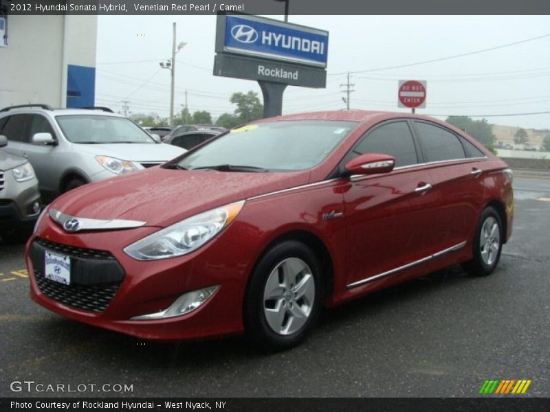 Venetian Red Pearl / Camel 2012 Hyundai Sonata Hybrid