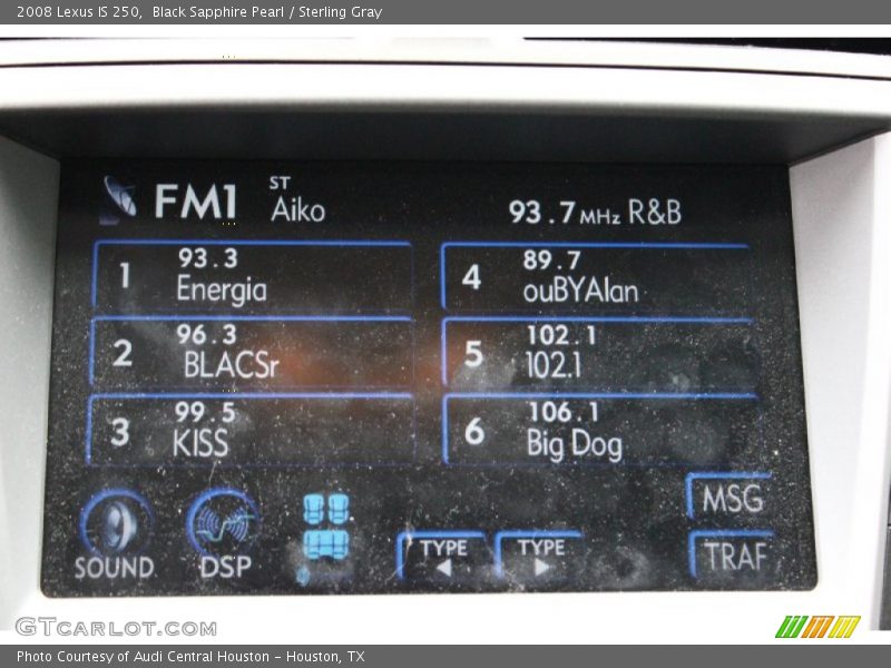 Black Sapphire Pearl / Sterling Gray 2008 Lexus IS 250