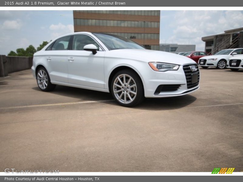 Glacier White Metallic / Chestnut Brown 2015 Audi A3 1.8 Premium