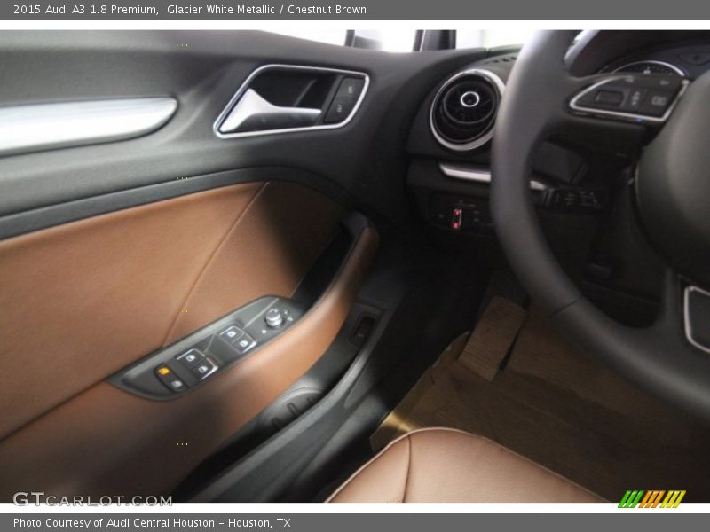 Glacier White Metallic / Chestnut Brown 2015 Audi A3 1.8 Premium