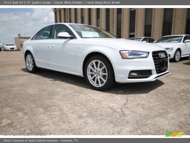 Glacier White Metallic / Velvet Beige/Moor Brown 2014 Audi A4 2.0T quattro Sedan