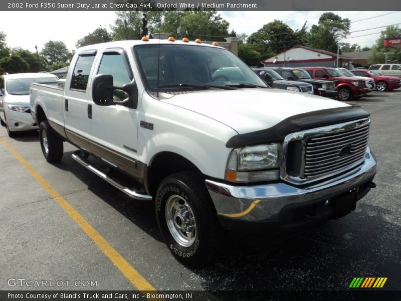 Oxford White / Medium Parchment 2002 Ford F350 Super Duty Lariat Crew Cab 4x4