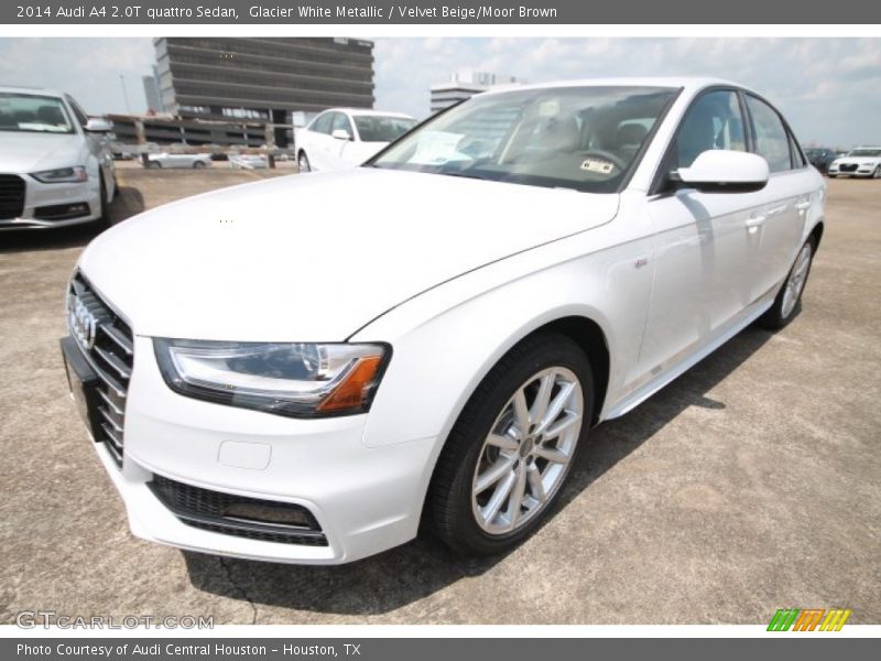 Glacier White Metallic / Velvet Beige/Moor Brown 2014 Audi A4 2.0T quattro Sedan