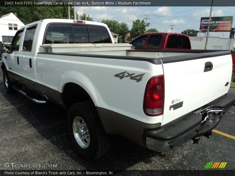 Oxford White / Medium Parchment 2002 Ford F350 Super Duty Lariat Crew Cab 4x4