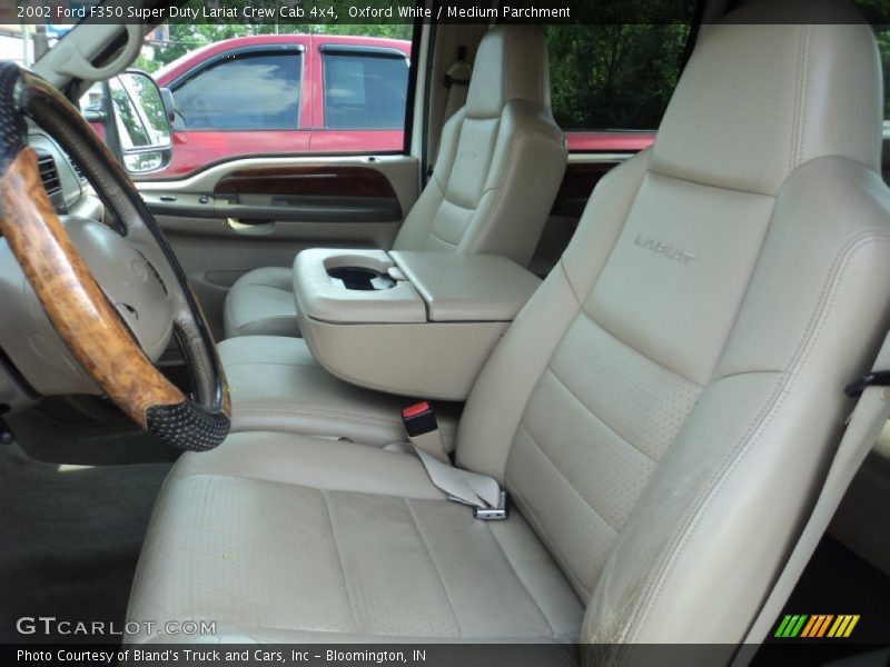 Oxford White / Medium Parchment 2002 Ford F350 Super Duty Lariat Crew Cab 4x4