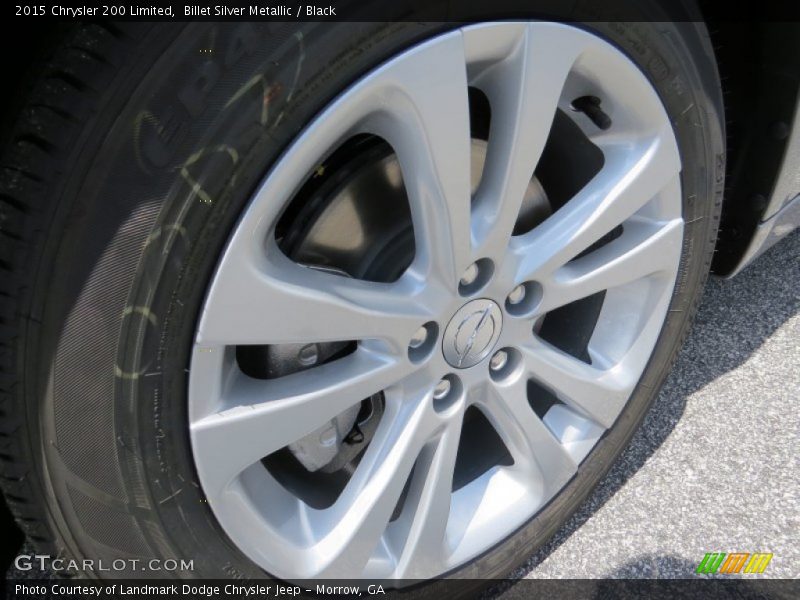 Billet Silver Metallic / Black 2015 Chrysler 200 Limited