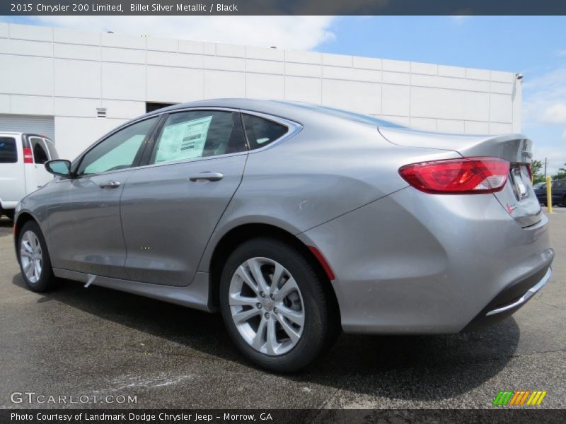 Billet Silver Metallic / Black 2015 Chrysler 200 Limited