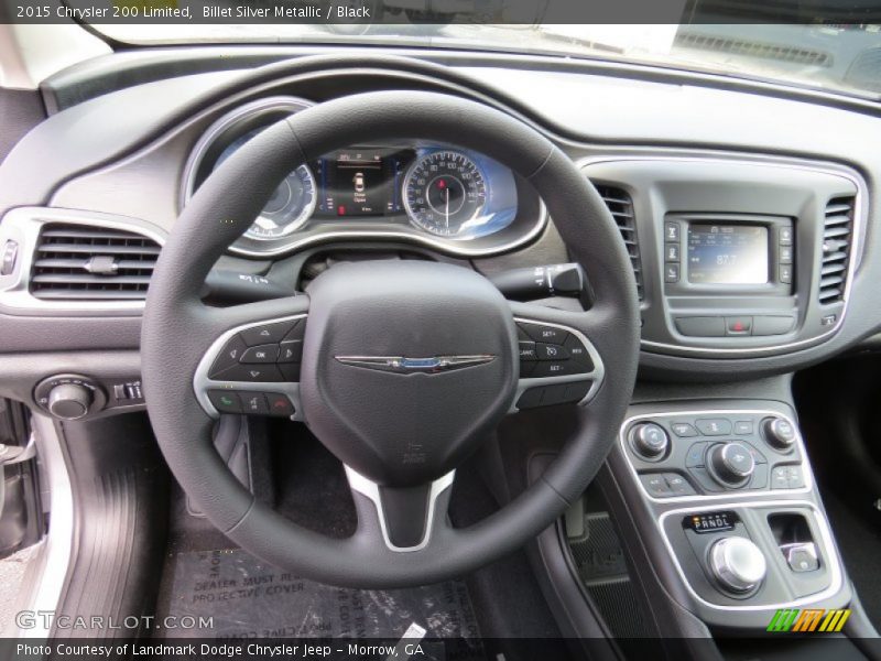 Billet Silver Metallic / Black 2015 Chrysler 200 Limited