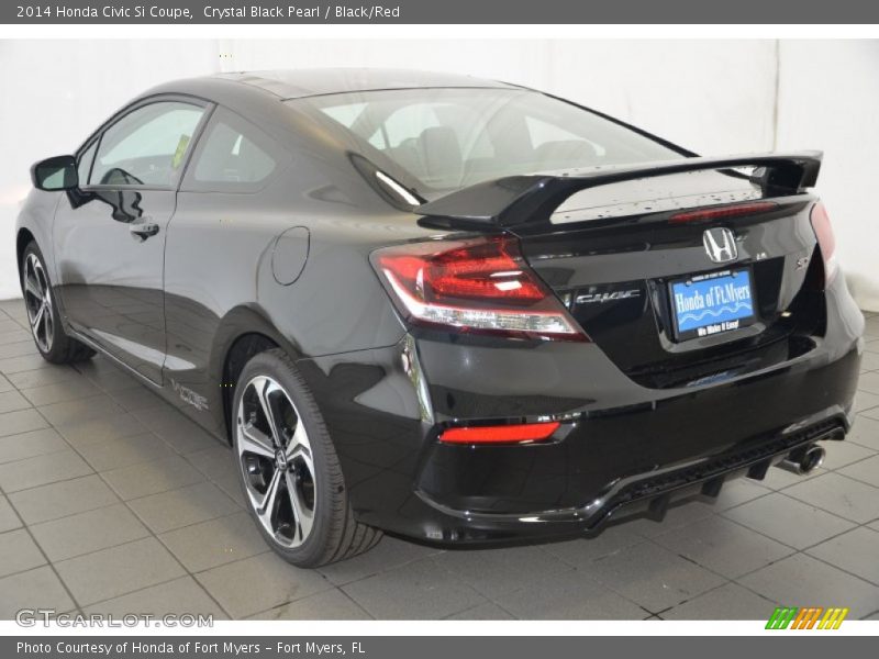 Crystal Black Pearl / Black/Red 2014 Honda Civic Si Coupe