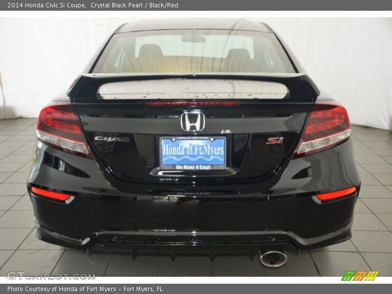 Crystal Black Pearl / Black/Red 2014 Honda Civic Si Coupe