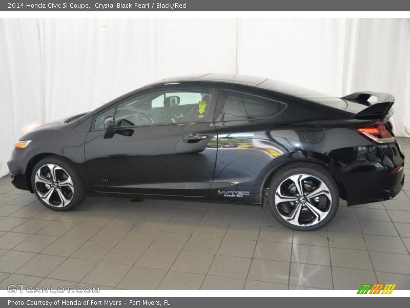 Crystal Black Pearl / Black/Red 2014 Honda Civic Si Coupe