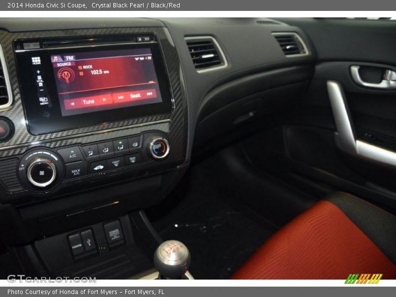Crystal Black Pearl / Black/Red 2014 Honda Civic Si Coupe