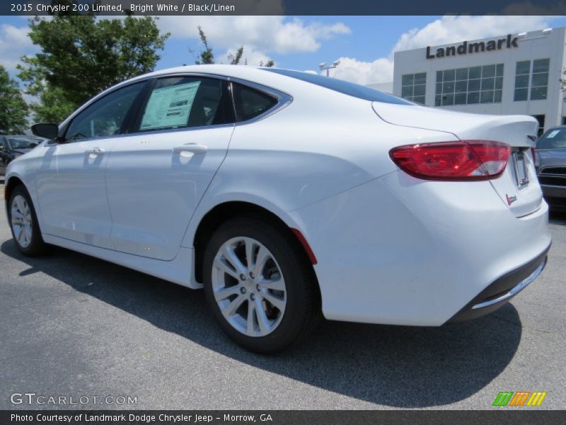 Bright White / Black/Linen 2015 Chrysler 200 Limited