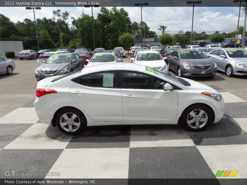 Shimmering White / Gray 2013 Hyundai Elantra GLS