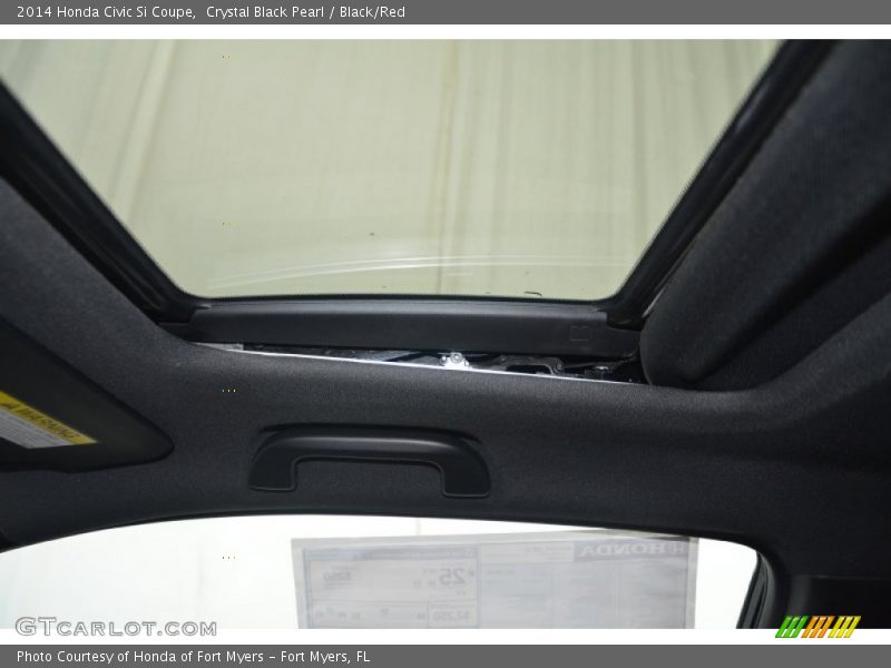 Crystal Black Pearl / Black/Red 2014 Honda Civic Si Coupe