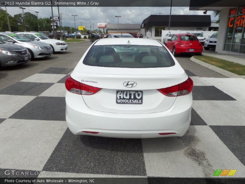 Shimmering White / Gray 2013 Hyundai Elantra GLS