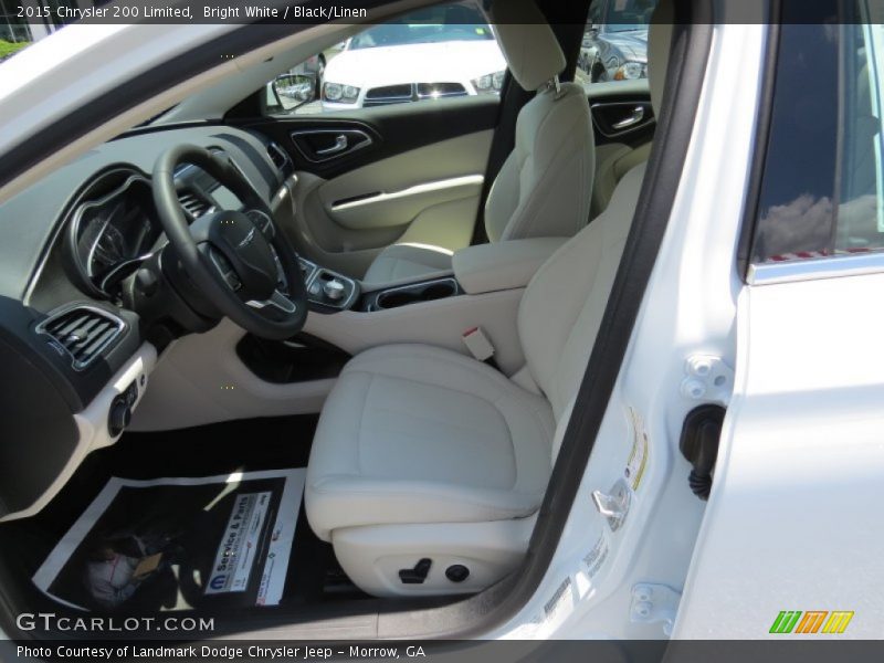 Bright White / Black/Linen 2015 Chrysler 200 Limited