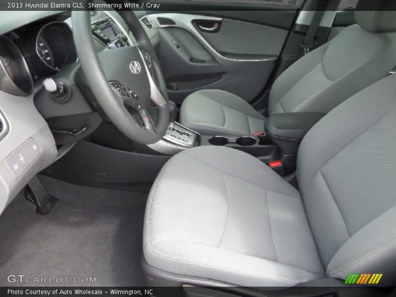 Shimmering White / Gray 2013 Hyundai Elantra GLS