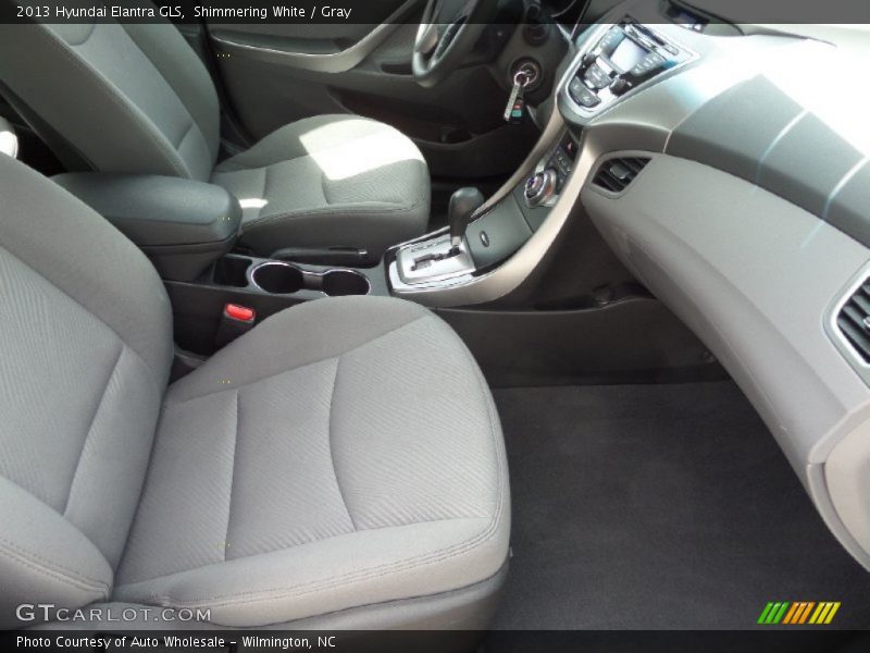 Shimmering White / Gray 2013 Hyundai Elantra GLS