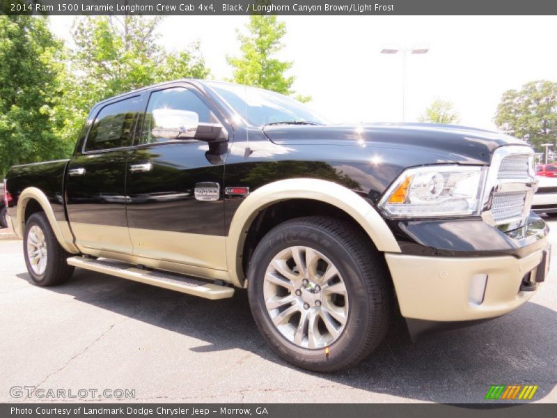 Black / Longhorn Canyon Brown/Light Frost 2014 Ram 1500 Laramie Longhorn Crew Cab 4x4