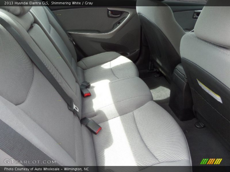Shimmering White / Gray 2013 Hyundai Elantra GLS