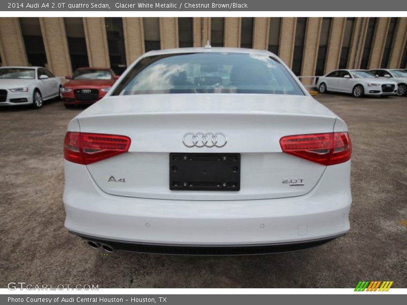 Glacier White Metallic / Chestnut Brown/Black 2014 Audi A4 2.0T quattro Sedan