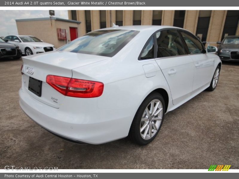 Glacier White Metallic / Chestnut Brown/Black 2014 Audi A4 2.0T quattro Sedan