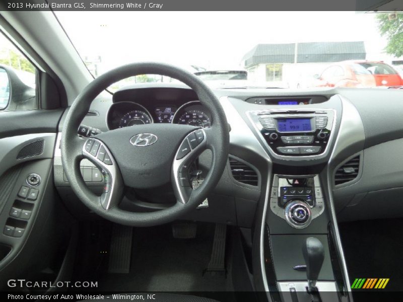 Shimmering White / Gray 2013 Hyundai Elantra GLS