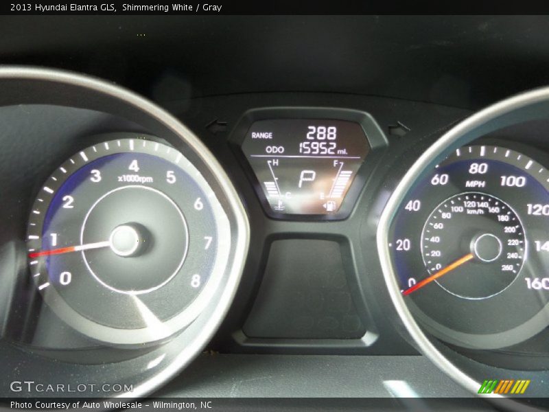 Shimmering White / Gray 2013 Hyundai Elantra GLS