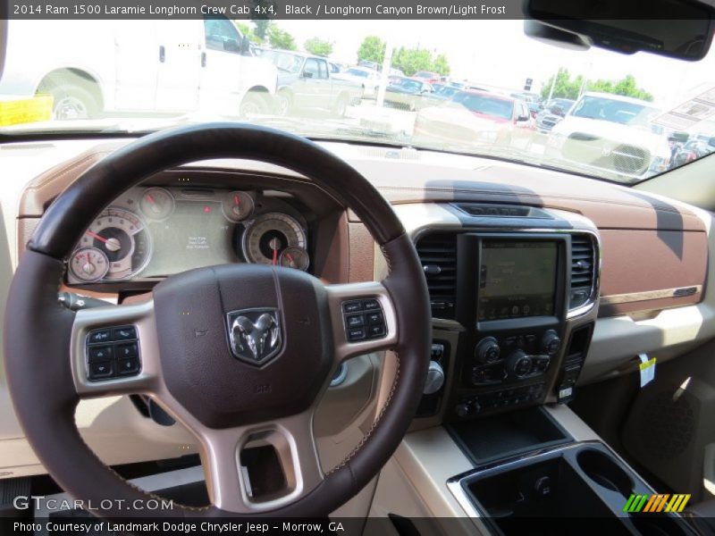 Black / Longhorn Canyon Brown/Light Frost 2014 Ram 1500 Laramie Longhorn Crew Cab 4x4