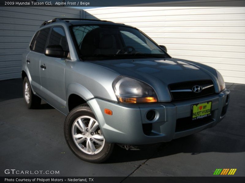 Alpine Frost / Beige 2009 Hyundai Tucson GLS