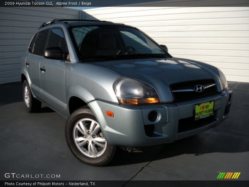 Alpine Frost / Beige 2009 Hyundai Tucson GLS