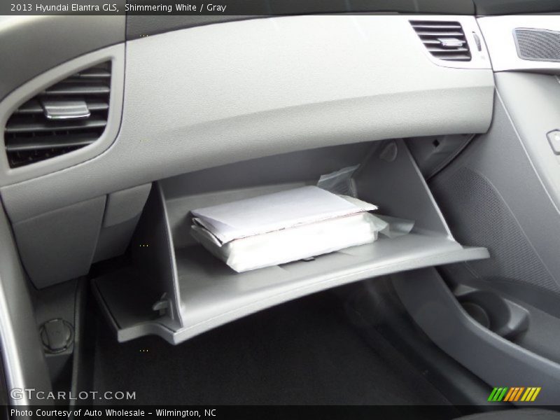 Shimmering White / Gray 2013 Hyundai Elantra GLS