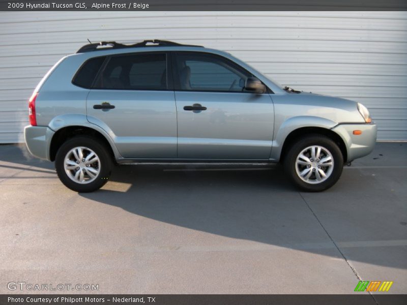 Alpine Frost / Beige 2009 Hyundai Tucson GLS