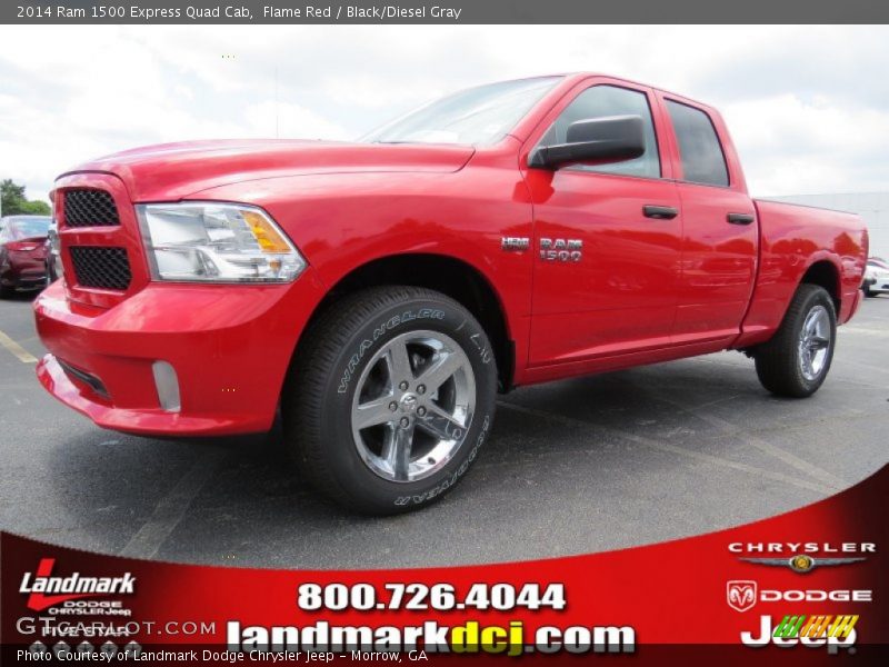 Flame Red / Black/Diesel Gray 2014 Ram 1500 Express Quad Cab