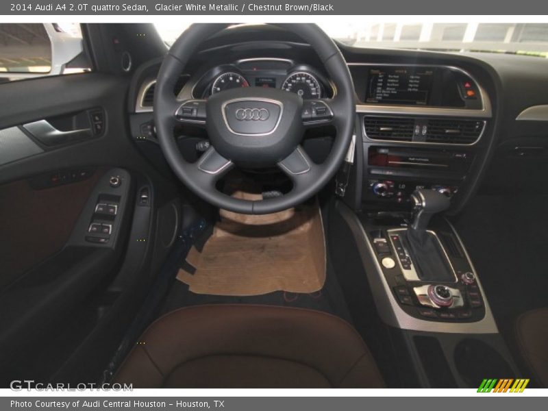 Glacier White Metallic / Chestnut Brown/Black 2014 Audi A4 2.0T quattro Sedan