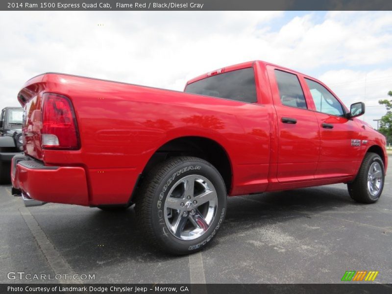 Flame Red / Black/Diesel Gray 2014 Ram 1500 Express Quad Cab