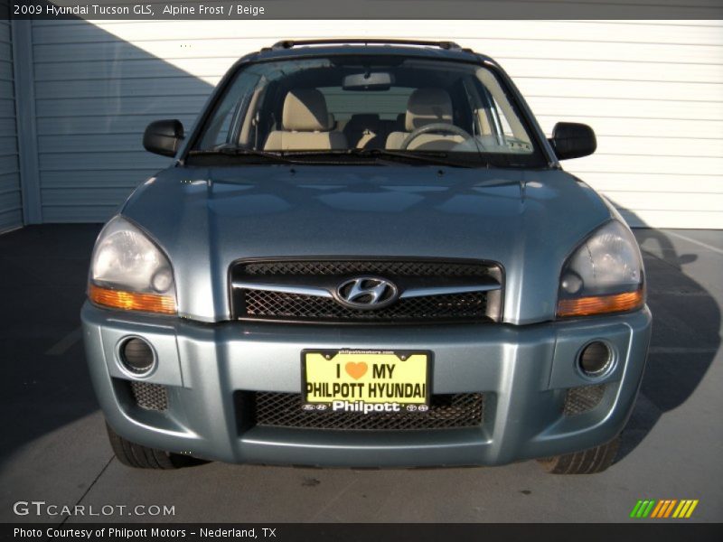 Alpine Frost / Beige 2009 Hyundai Tucson GLS