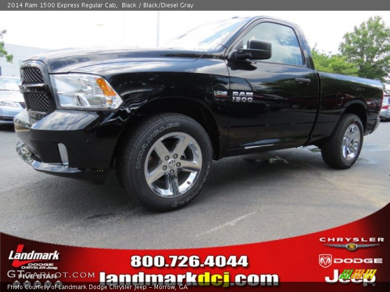 Black / Black/Diesel Gray 2014 Ram 1500 Express Regular Cab