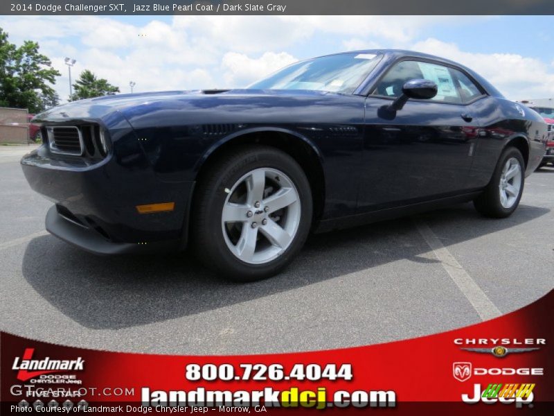 Jazz Blue Pearl Coat / Dark Slate Gray 2014 Dodge Challenger SXT