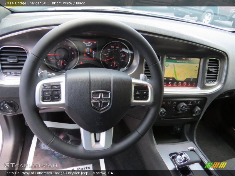 Bright White / Black 2014 Dodge Charger SXT