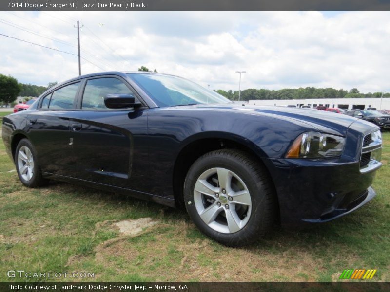 Jazz Blue Pearl / Black 2014 Dodge Charger SE