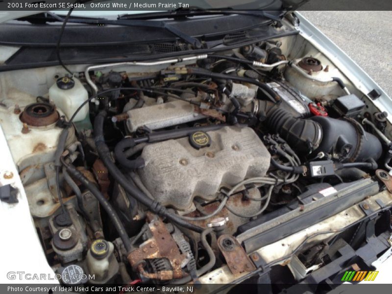 Oxford White / Medium Prairie Tan 2001 Ford Escort SE Sedan
