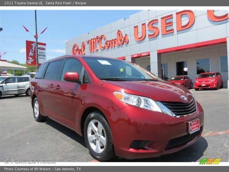 Salsa Red Pearl / Bisque 2011 Toyota Sienna LE