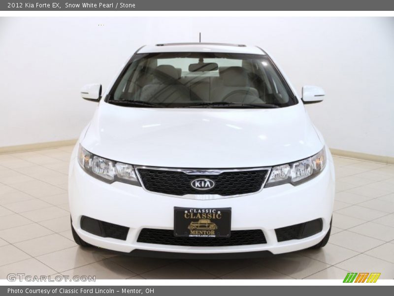 Snow White Pearl / Stone 2012 Kia Forte EX