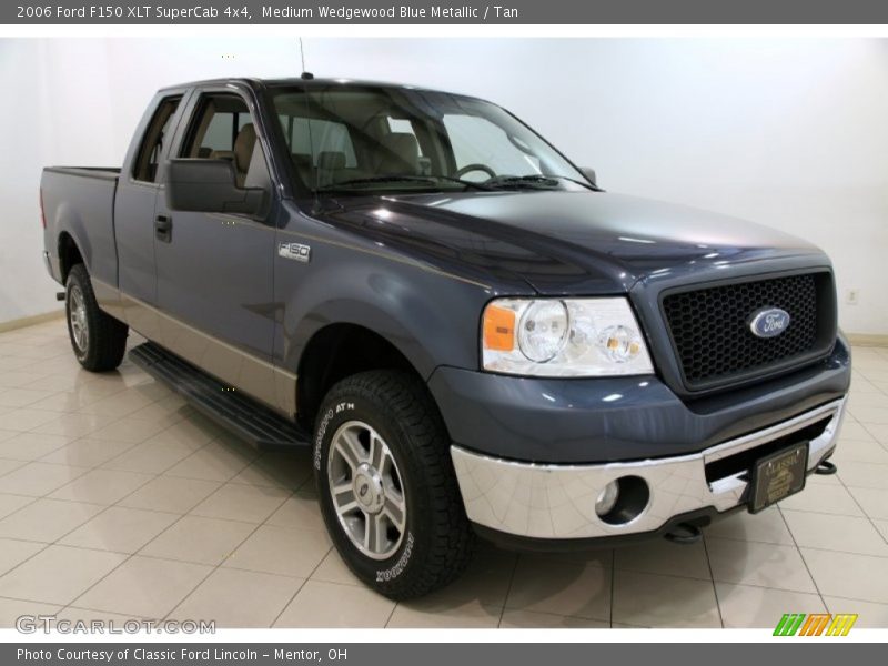 Medium Wedgewood Blue Metallic / Tan 2006 Ford F150 XLT SuperCab 4x4