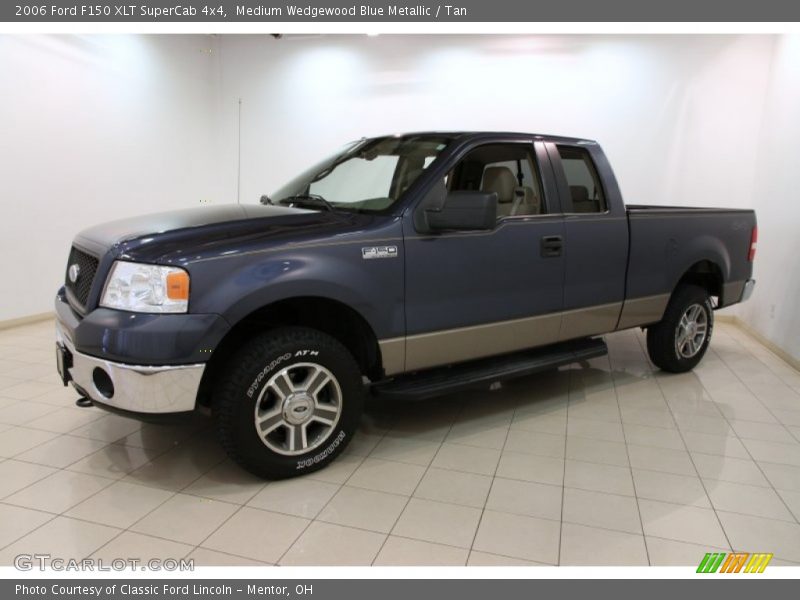 Medium Wedgewood Blue Metallic / Tan 2006 Ford F150 XLT SuperCab 4x4