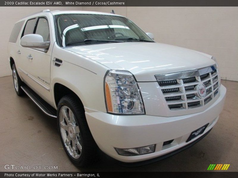 White Diamond / Cocoa/Cashmere 2009 Cadillac Escalade ESV AWD