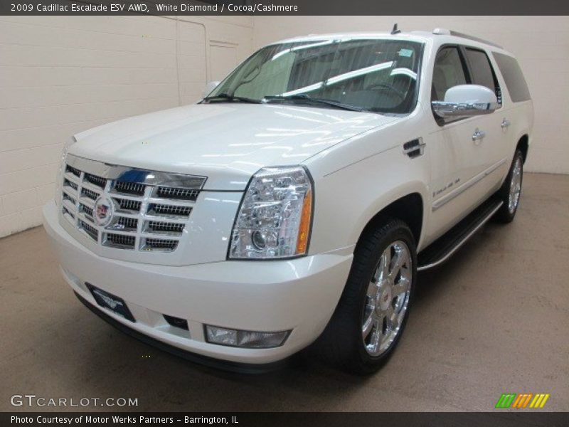 White Diamond / Cocoa/Cashmere 2009 Cadillac Escalade ESV AWD