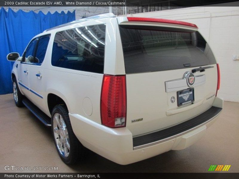 White Diamond / Cocoa/Cashmere 2009 Cadillac Escalade ESV AWD